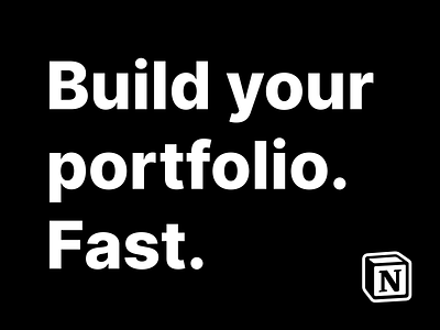 How to build your portfolio fast! notion personal website portfolio product design web design