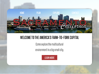 Landing Page - Sacramento, CA dribbbleweeklywarmup landing page