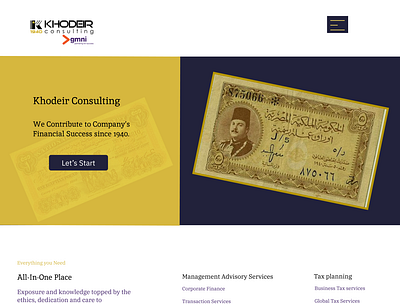 Khodeir Consulting Financial Firm design ui we
