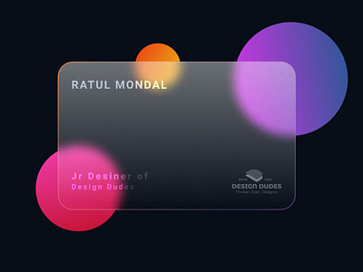 Glass Card busniesscard card design eye catching minimal modern