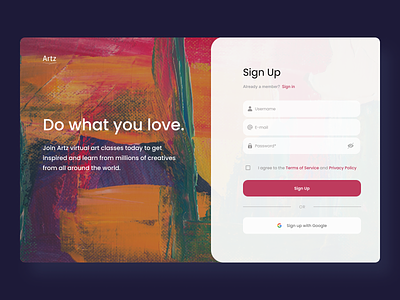 Sign Up Form  | Daily UI #001