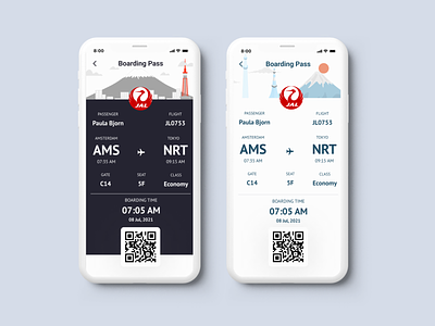 Boarding Pass to Tokyo | Daily UI #024