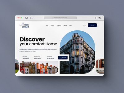 Real estate - Web Header 3d animation app branding design dribbble figma graphic design illustration landingpage logo motion graphics photoshop realestate realestatewebheader ui upwork ux vector webheader