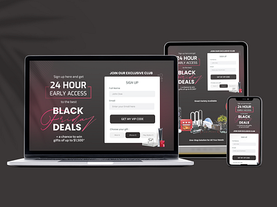Black Friday Email Collection Landing Page
