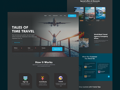 Travel Agency - LandingPage 3d animation app branding design download dribbble figma graphic design illustration landingpage logo motion graphics photoshop travel travelagencylandingpage ui ux vector xd