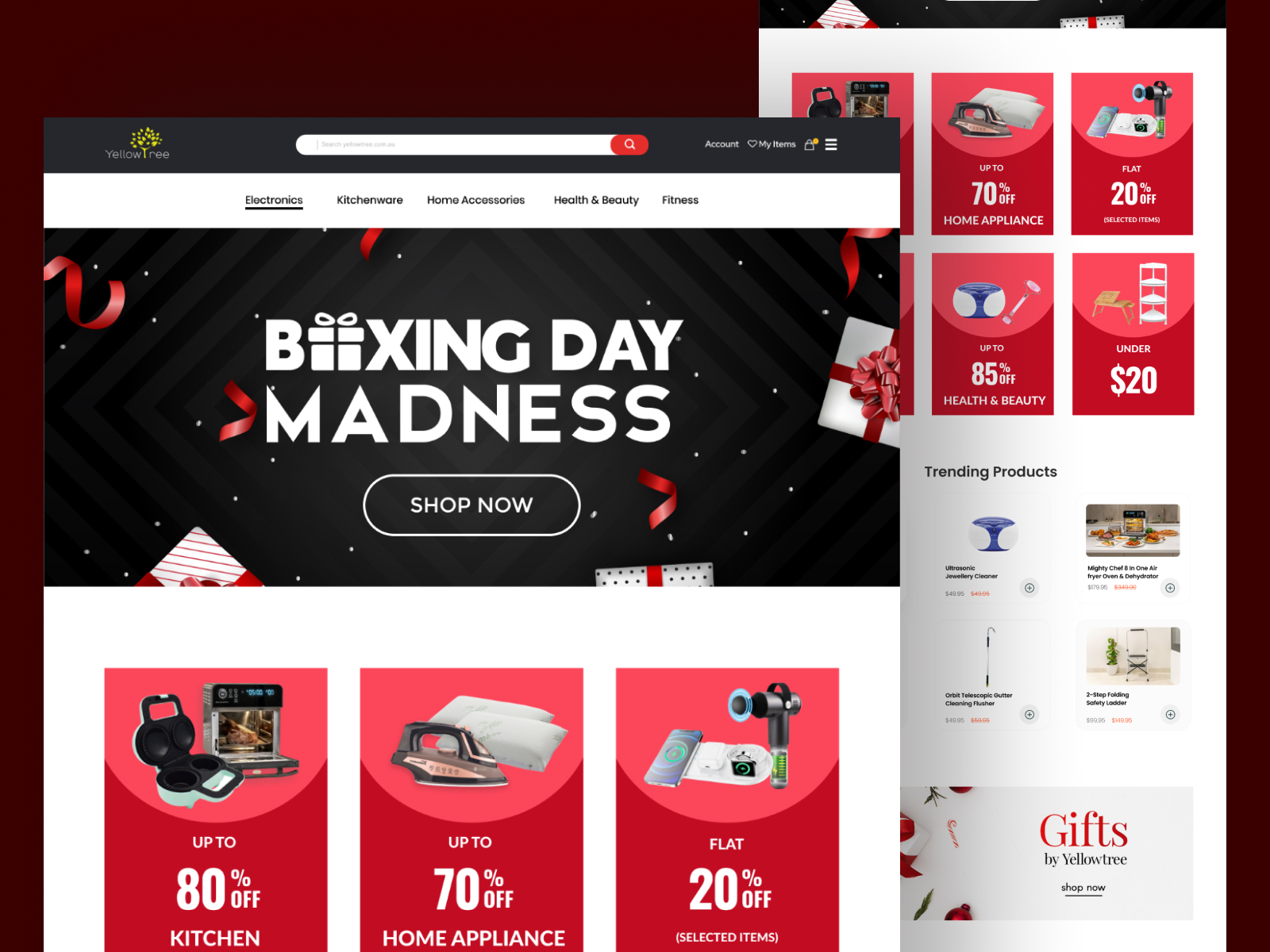 Boxing Day - Website Design by Muneeza Hussain on Dribbble