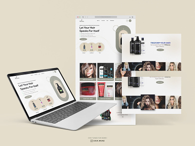 Hair Products Landing Page Ui