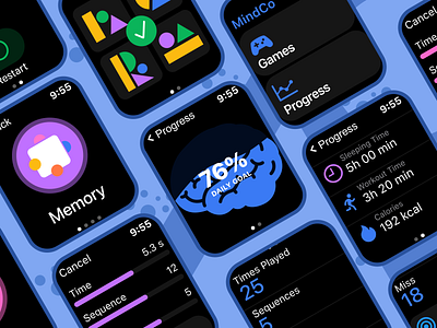 Cognize - Brain Exercise App app cognitive cognize design elderly health help illustration ios mental health mobile self care ui ui design uiux