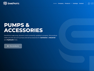 Saneparts Industry branding logo webdesign