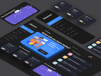 Dashboard for study 3d design ui ux web