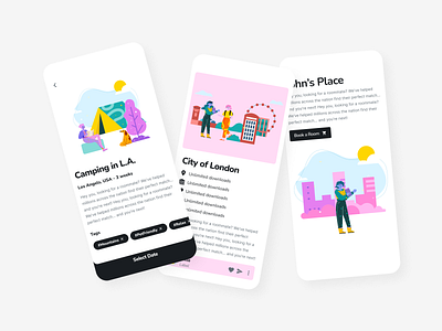 Details pages app design illustration ui ux