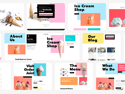 Ice cream shop design ui ux web