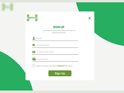 Sign up page (Modal Design)