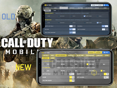 COD Mobile Settings Screen