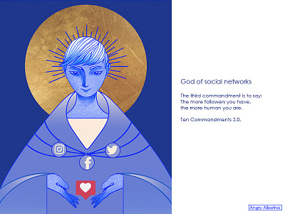 God of social networks adobephotoshop angryalbatros design digital art god illustration modern gods wacom