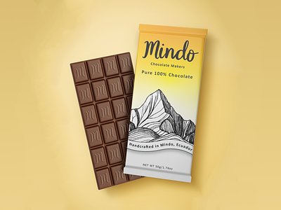 Mindo Chocolate Branding 70s branding candy candy wrapper chocolate chocolate bar design illustration illustrator logo ui vector wrapper