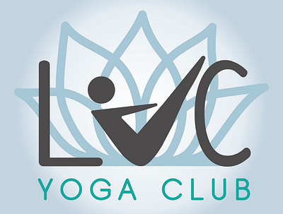 Yoga Club Logo blue branding calming cool design illustration illustrator logo typography ui ux vector yoga yoga pose yogi