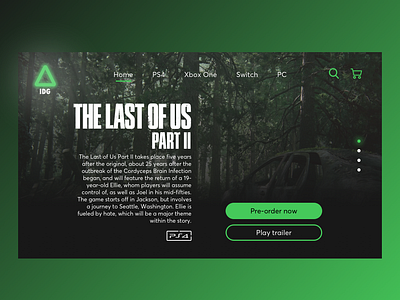 Online game store concept for the web gaming shop store the last of us ui ui design ux ux design web