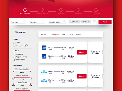 Ticket redesign of UI and UX design flight product design search ticket travel ui ui design ux ux design web