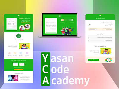 Yasan Academy's landing page app design ui ux