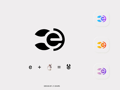 "E""rabbit"logo design icon logo ui