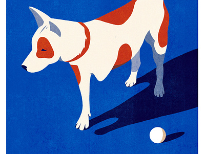 Nothing is missing 3legs colorful contemporary digital painting dog dog illustration dogs illustration minimalistic three legged dog