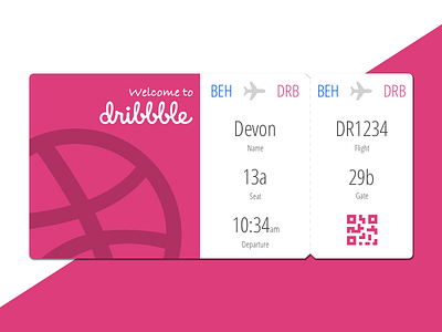 Graduation from Behance boarding pass debut devon thomas