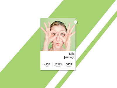 User Profile Concept button card daily ui daily ui 006 follow green simple user profile