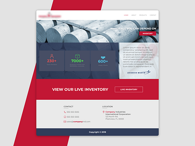 Website Design for a Materials Distributor (brand censored)