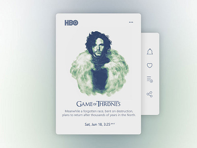 Game of thrones TV card