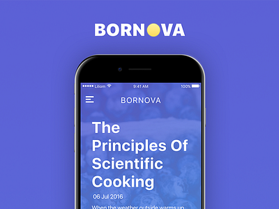 Bornova - blog app user interface 