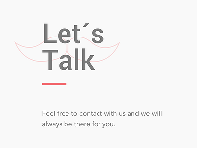 Let's talk contact form message send talk