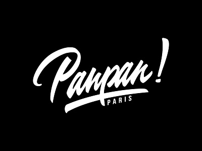 Panpan Paris font illustration logo panpanparis tee tshirt typo typography vector