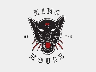 Cats are the kings of the house angry animal cat devil house illustration jungle king lion savage scream tiger