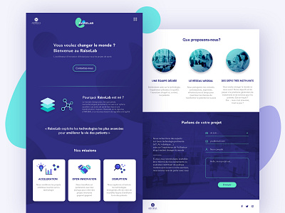 Landing page for medical research