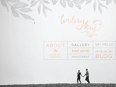 about the girl brand logo design script typography watercolor website design wedding