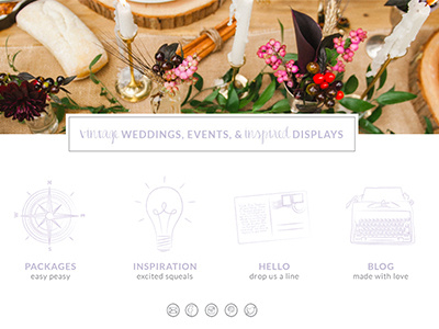 made with love brand design icons illustration vintage web design website weddings