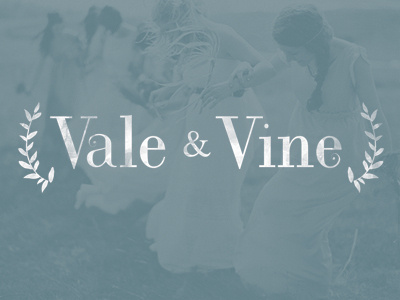 vale & vine brand design floral ivy leaves logo design photography watercolor web design website wedding