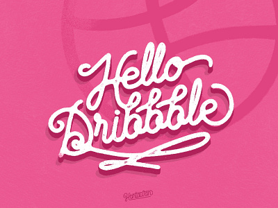 Hello Dribbble dribbble font hartawan hellodribbble letter lettering lettering art lettering logo monoline typography