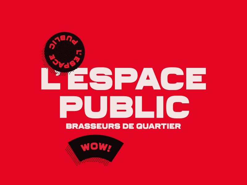 L'espace public brand animation beer brand identity new pigeon