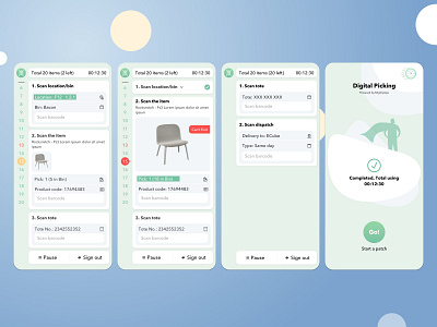 Mobile App Design - Digital Picking