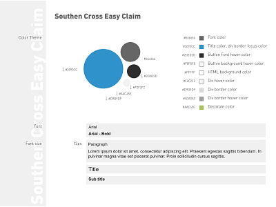 Southern Cross Easy Claim Application branding ui visual design