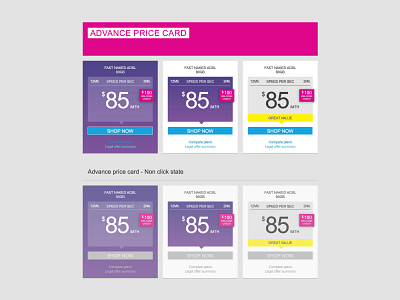 Spark Design System - Advance Price Card branding design responsive design ui design ux design visual design