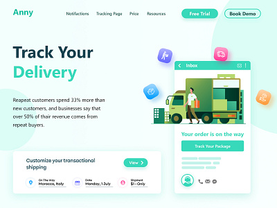 Delivery tracking website | Web design adobe illustrator adobe photoshop branding delivery website graphic design illustration tracking website ui ux vector web design web mockups