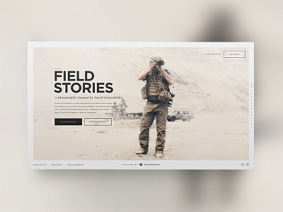 Field Stories art direction audio design microsite parallax photo squarespace visual website
