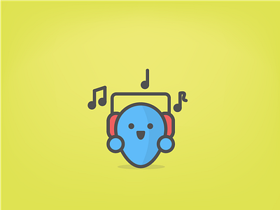 Orwuu Listening to Music - iOS Sticker Day 4