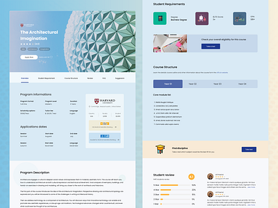 Program Details app design design figma program program page study study abroad ui university ux webpage website