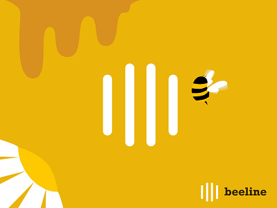 Beeline - Logo Design animal bee beeline brand branding design designer flat flower fly honey honeycomb icon icon design icon set illustration logo ui vector yellow