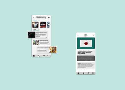 UI design for a Journalism start-up app design figma graphic design ui ux