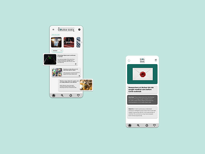 UI design for a Journalism start-up